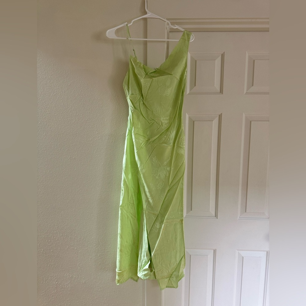 NWT- For Love and Lemons Ilana Midi Vibrant Green Dress 👗 - Picture 3 of 8